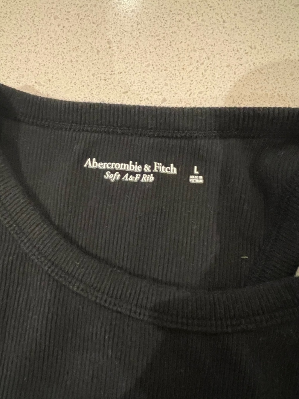 🧸2/$30🧸 Abercrombie & Fitch Ribbed High Neck Bodysuit — Black - Picture 3 of 7